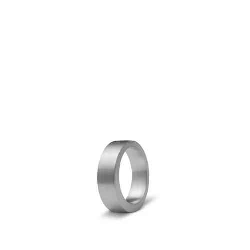 6mm Flat Sided Fingerprint And Ashes Ring - Matt