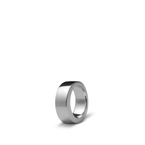 6mm Flat Sided Fingerprint And Ashes Ring - Glossy