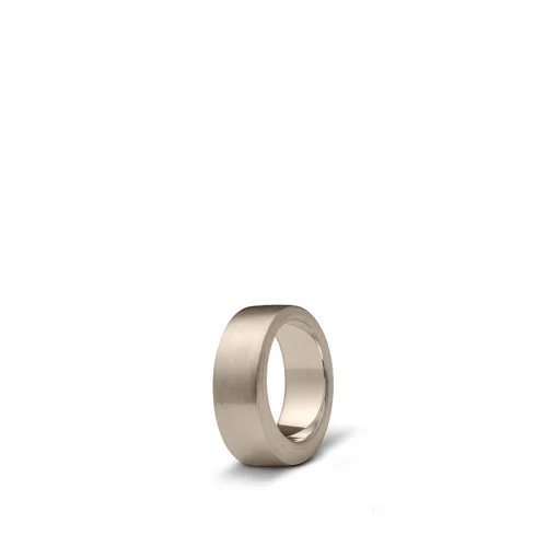 Personalised 6mm Flat-Sided Fingerprint Ashes Ring - Matte Finish