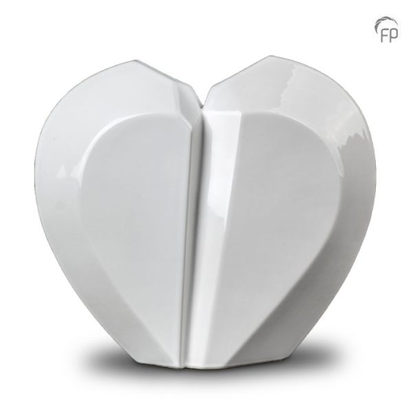 Two Halves Heart Ceramic Urn - Image 2