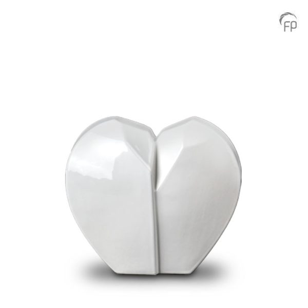 Two Halves Heart Ceramic Urn - Image 4