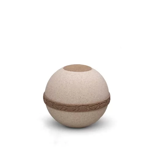 Light/Dark Brown Globe Bio Urn Cuarzo - Large