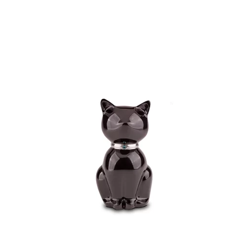 Cat Shaped Metal Pet Urn