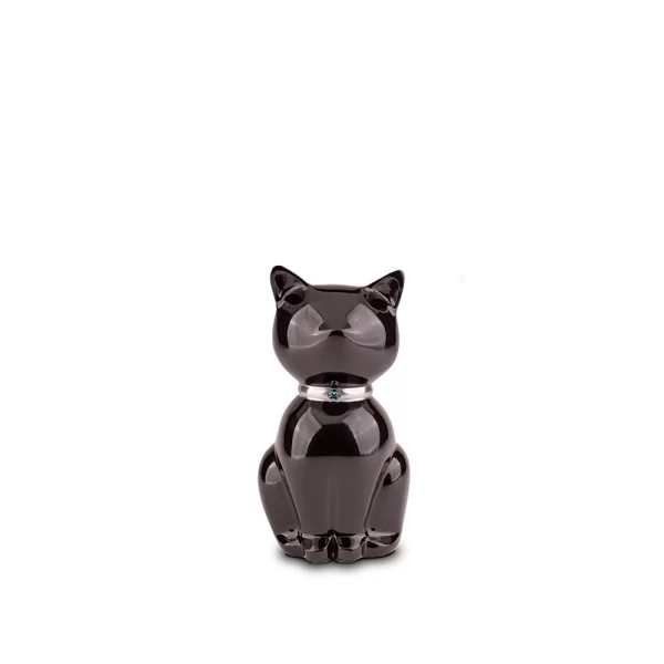 Cat Shaped Metal Pet Urn