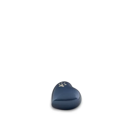 Heart Shaped Pet Urn With Single Paw Print