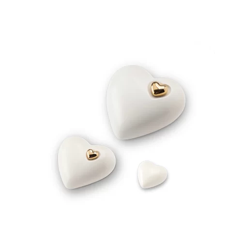Heart-Shaped Ceramic Keepsake Urn for Ashes - Elegant Memorial Keepsake