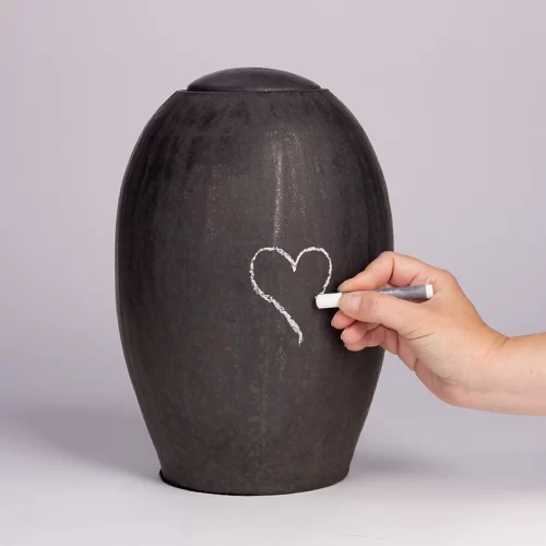 Adult Ceramic Urn for Ashes – Write and Draw Your Memories