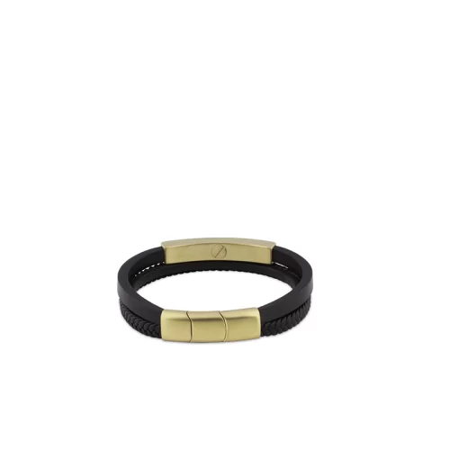 Dual Leather And Stainless Steel Bracelet