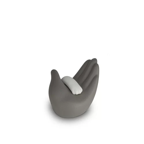 Porcelain Paw In Hand Pet Urn