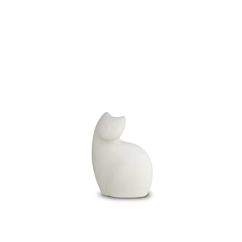 Porcelain Sitting Cat Pet Urn