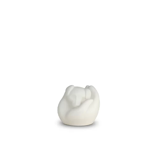 Porcelain Dogs Head In Hand Pet Urn