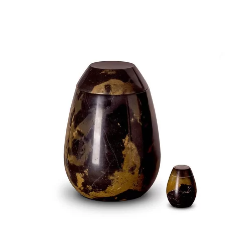 Black & Brown Marble Urn